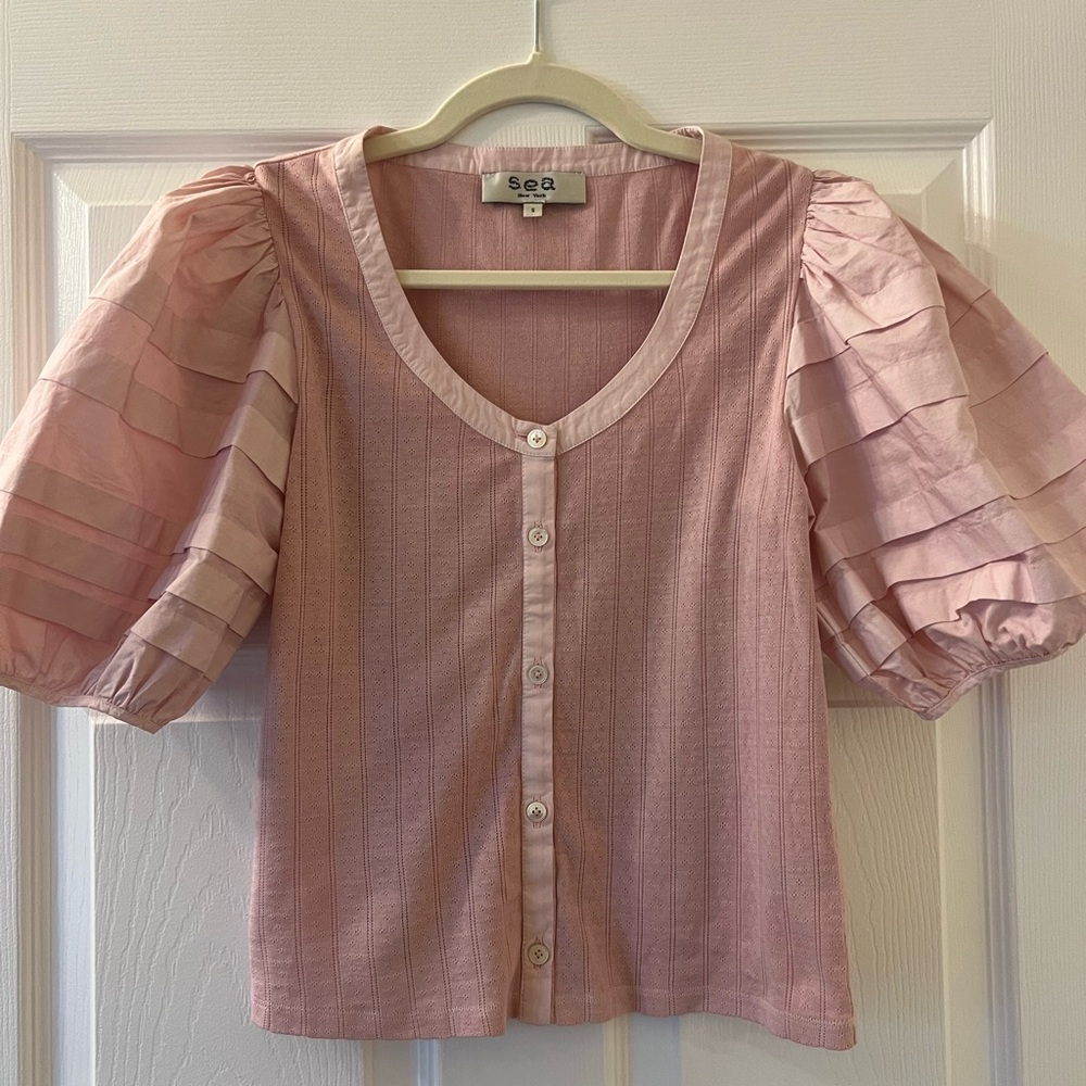Sea NY Women’s Salome Top, Size S, Pink Color - Picture 2 of 11
